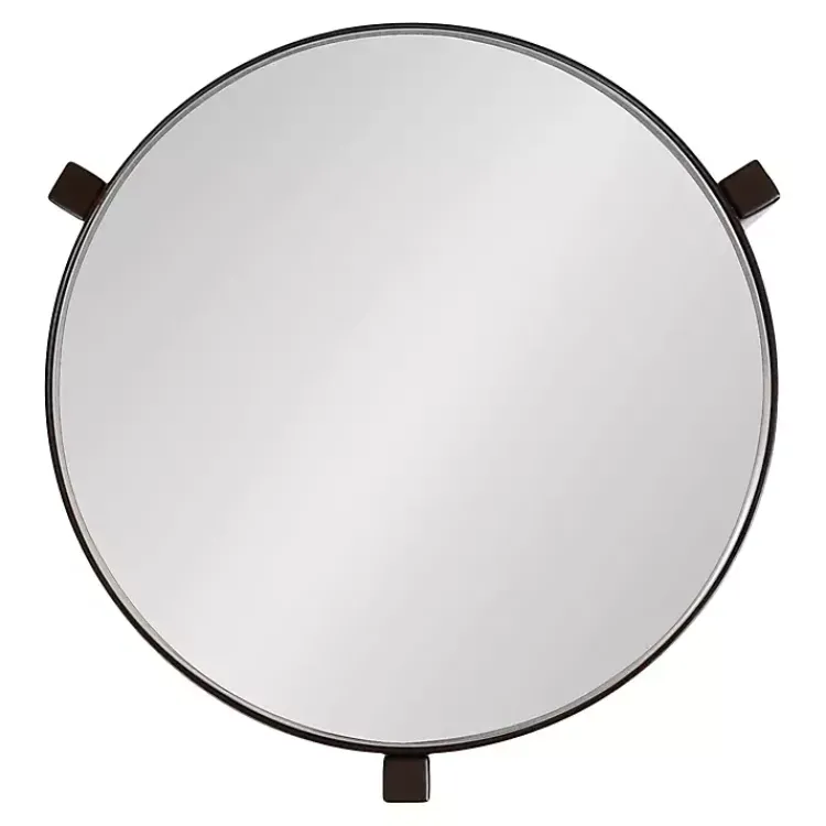 Kirklands Home Accent & End Tables|Dark Bronze Mirrored Tabletop Aguilar Drink Table Brown