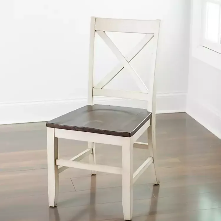 Kirklands Home Dining Chairs|Dark Brown and Jackson Dining Chair Ivory
