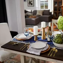 Kirklands Home Dining Tables|Dark Brown and Ivory Jackson Dining Table