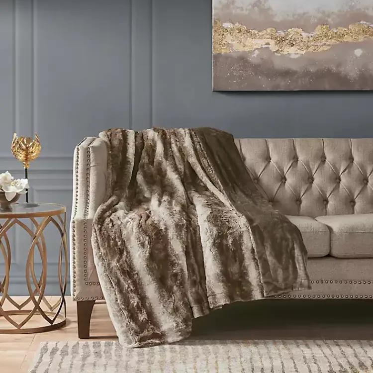 Hot Dark Faux Fur Oversized Throw Blanket Blankets & Throws