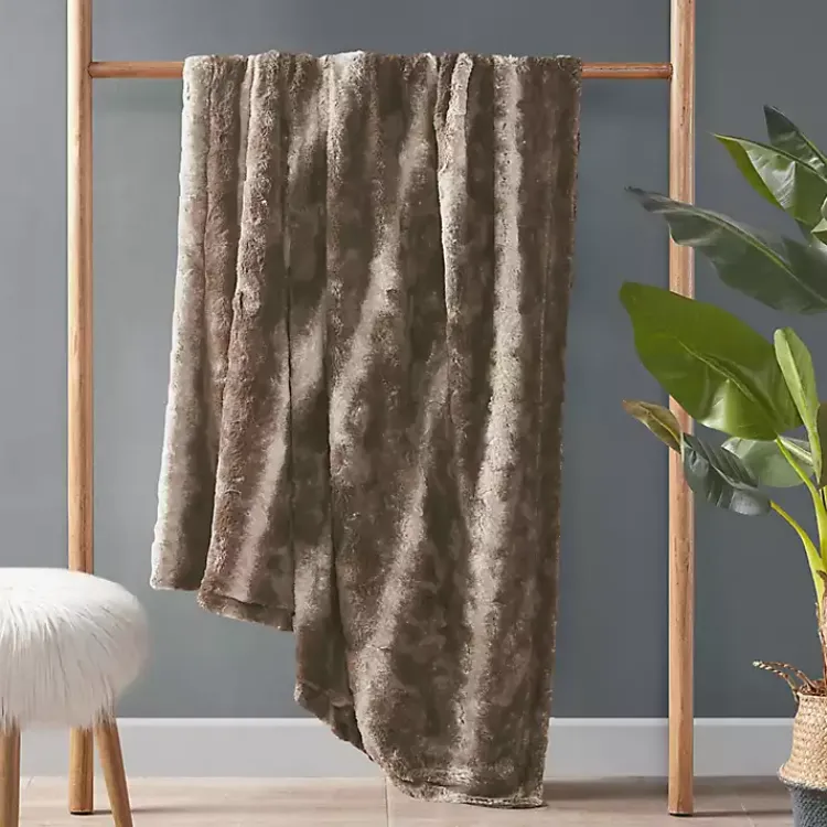 Hot Dark Faux Fur Oversized Throw Blanket Blankets & Throws