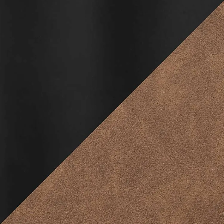 Kirklands Home Accent Chairs|Dark Faux Leather Sleigh Accent Chair Brown