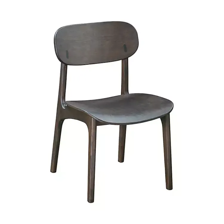 Kirklands Home Dining Chairs|Dark Mid-Century Modern Chairs, Set of 2 Brown