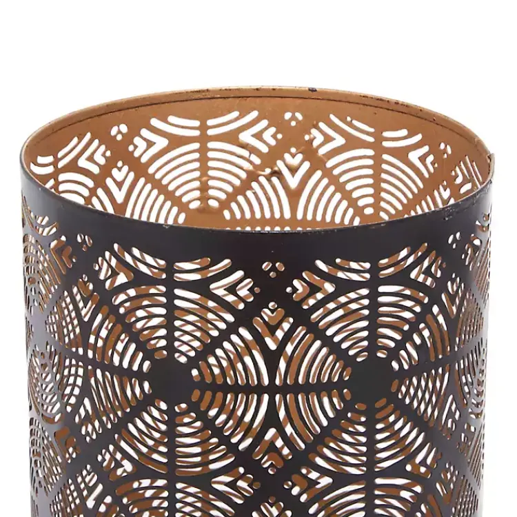 Hot Dark Pierced Metal Candle Holders, Set of 3 Candle Holders