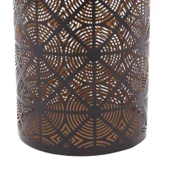 Hot Dark Pierced Metal Candle Holders, Set of 3 Candle Holders