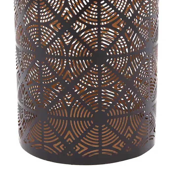 Hot Dark Pierced Metal Candle Holders, Set of 3 Candle Holders