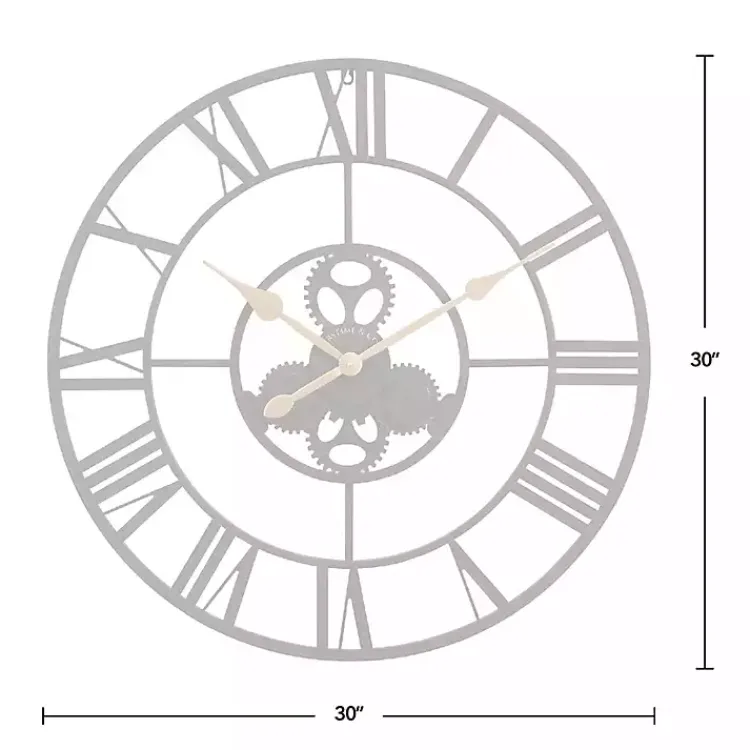 Kirklands Home Clocks|Dark Brown Rutherford Gears Wall Clock