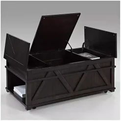 Kirklands Home Coffee Tables|Dark Storage Coffee Table Brown