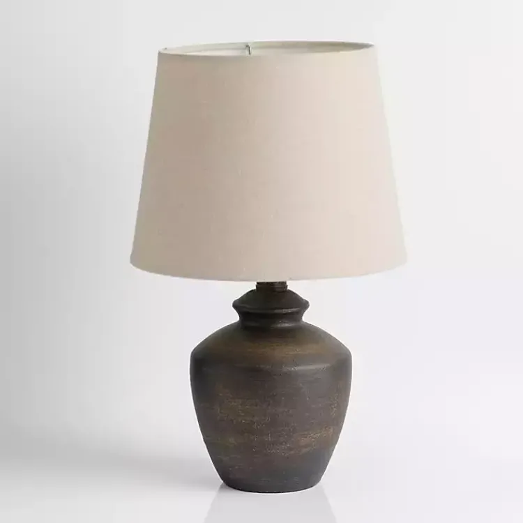 Kirklands Home Table Lamps|Dark Brown Textured Table Lamp Tan
