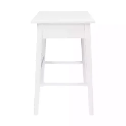 Kirklands Home Office Furniture|Dark Wood 1-Drawer Midcentury Modern Desk Brown