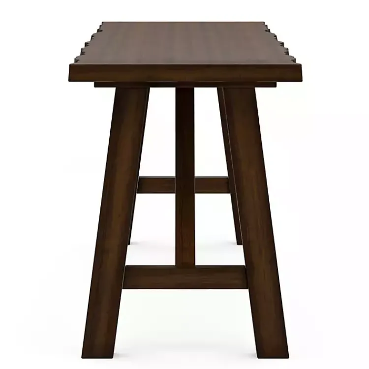 Kirklands Home Benches & Ottomans|Dark Wood Live Edge Bench Brown