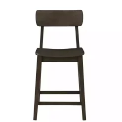 Kirklands Home Bar Stools & Counter Height Stools|Dark Wood Open Back Counter Stool Brown