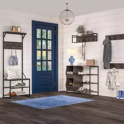 Kirklands Home Hooks|Dark Brown Wooden 3-Hook Coat Racks, Set of 2