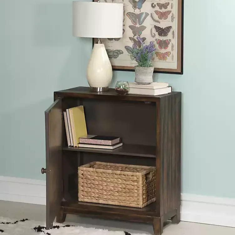 Kirklands Home Cabinets & Sideboards|Dark Chestnut Medallion Carved Cabinet Brown