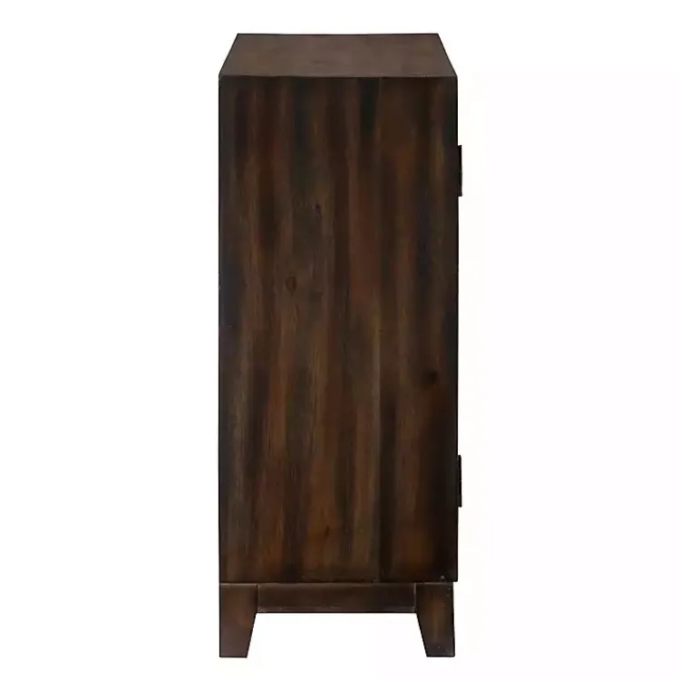 Kirklands Home Cabinets & Sideboards|Dark Chestnut Medallion Carved Cabinet Brown