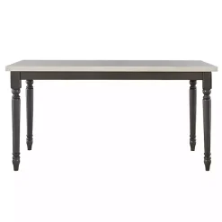 Kirklands Home Dining Tables|Dark Gray & White Traditional Dining Table