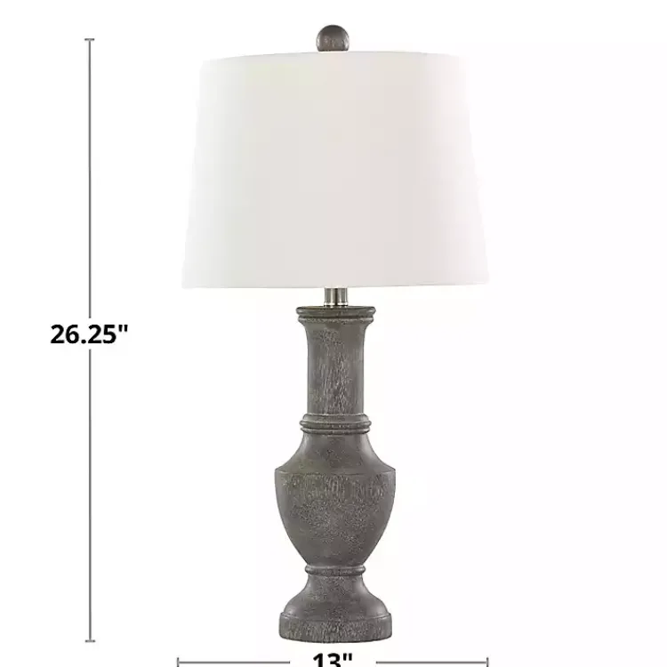 Kirklands Home Table Lamps|Dark Gray Chateau Table Lamps, Set of 2 White