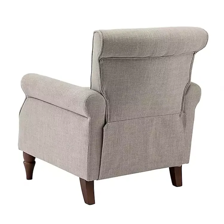 Kirklands Home Accent Chairs|Dark Miriam Nailhead Trim Armchair Gray