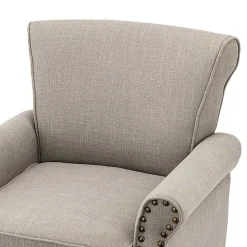 Kirklands Home Accent Chairs|Dark Miriam Nailhead Trim Armchair Gray