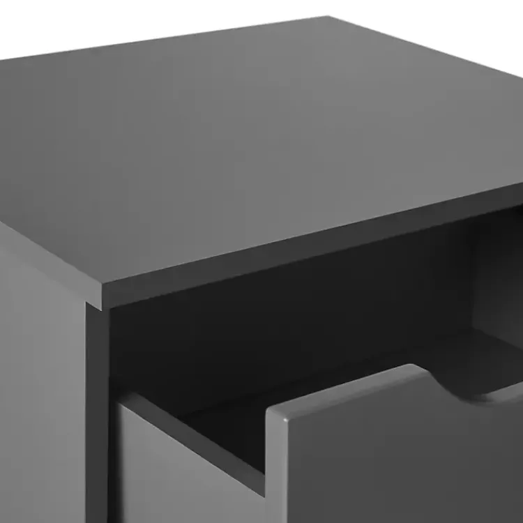 Kirklands Home Nightstands|Dark Stanley Single Drawer Nightstand Gray