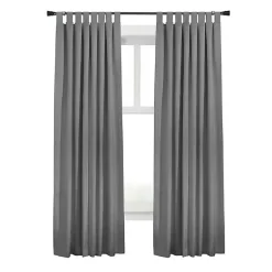 Kirklands Home Curtains & Drapes|Dark Ventura Blackout Curtain Panel, 95 in. Gray