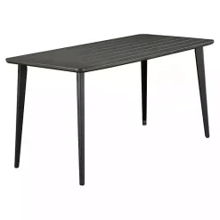 Kirklands Home Dining Tables|Dark Wood and Metal Dining Table Gray