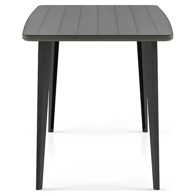 Kirklands Home Dining Tables|Dark Wood and Metal Dining Table Gray