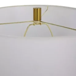 Kirklands Home Table Lamps|Dark Green and Gold Eva Table Lamp White