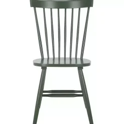 Kirklands Home Dining Chairs|Dark Parker Spindle Dining Chairs, Set of 2 Green