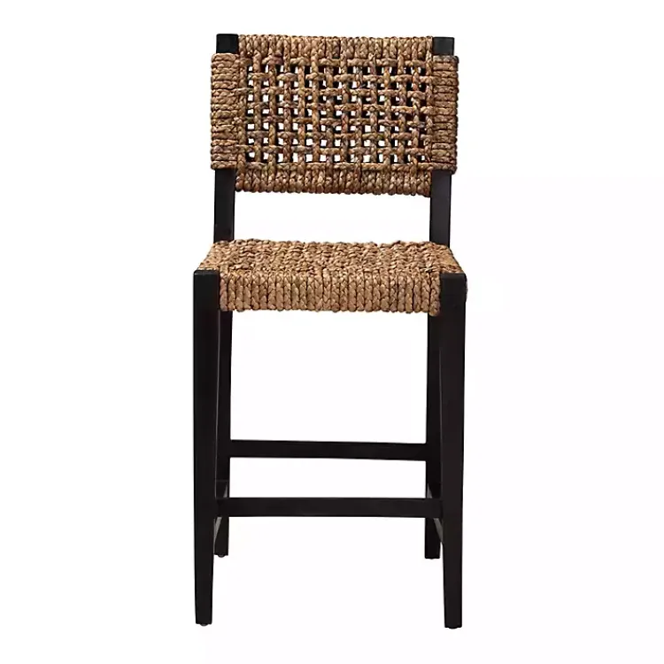 Kirklands Home Bar Stools & Counter Height Stools|Dark Mahogany Lattice Counter Stool Brown