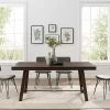 Kirklands Home Dining Tables|Dark Oak Wood Rustic Dining Table