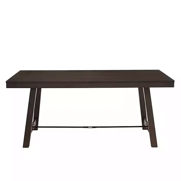 Kirklands Home Dining Tables|Dark Oak Wood Rustic Dining Table