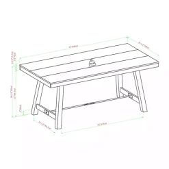 Kirklands Home Dining Tables|Dark Oak Wood Rustic Dining Table