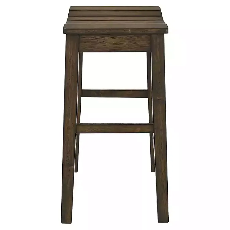 Kirklands Home Bar Stools & Counter Height Stools|Dark Oak Wood Whitcombe Counter Stools, Set of 2 Brown