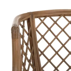 Kirklands Home Accent Chairs|Dark Rattan Curved Back Carlotta Accent Chair Brown