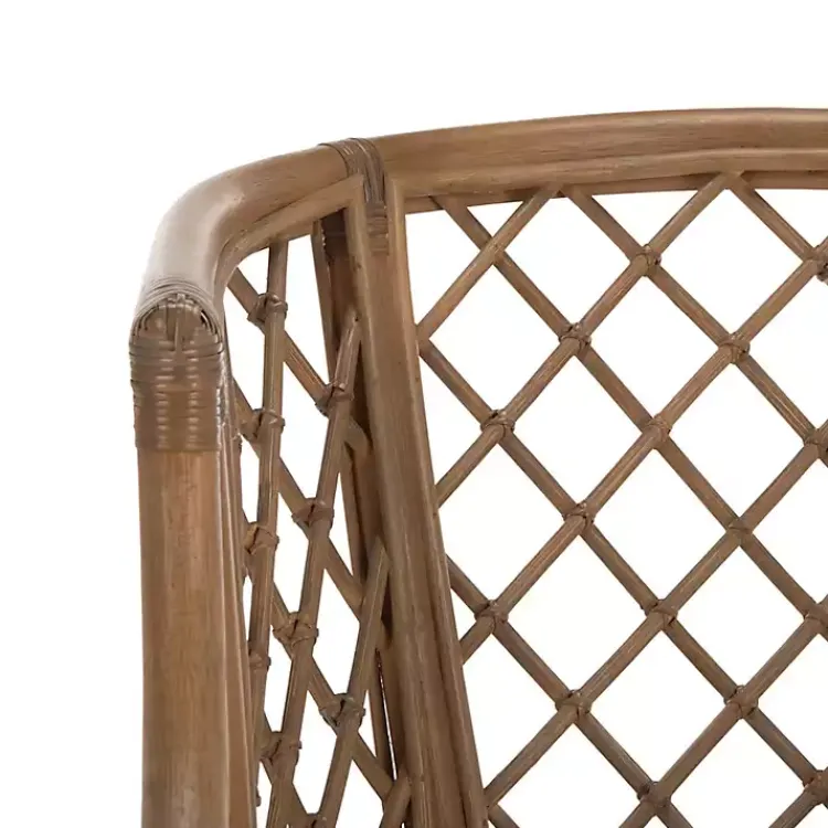 Kirklands Home Accent Chairs|Dark Rattan Curved Back Carlotta Accent Chair Brown