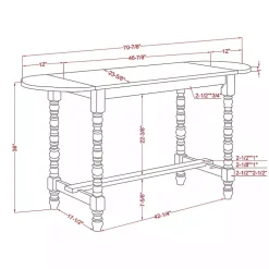 Kirklands Home Dining Tables|Dark Walnut & White Wood Ema Counter Height Table Brown