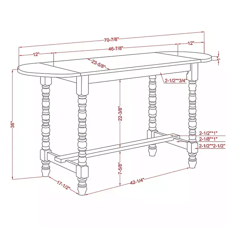 Kirklands Home Dining Tables|Dark Walnut & White Wood Ema Counter Height Table Brown