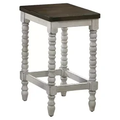 Kirklands Home Bar Stools & Counter Height Stools|Dark Walnut & White Wood Ema 2-pc. Counter Stools Brown