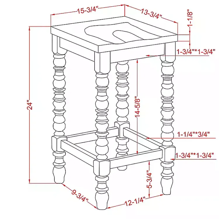 Kirklands Home Bar Stools & Counter Height Stools|Dark Walnut & White Wood Ema 2-pc. Counter Stools Brown