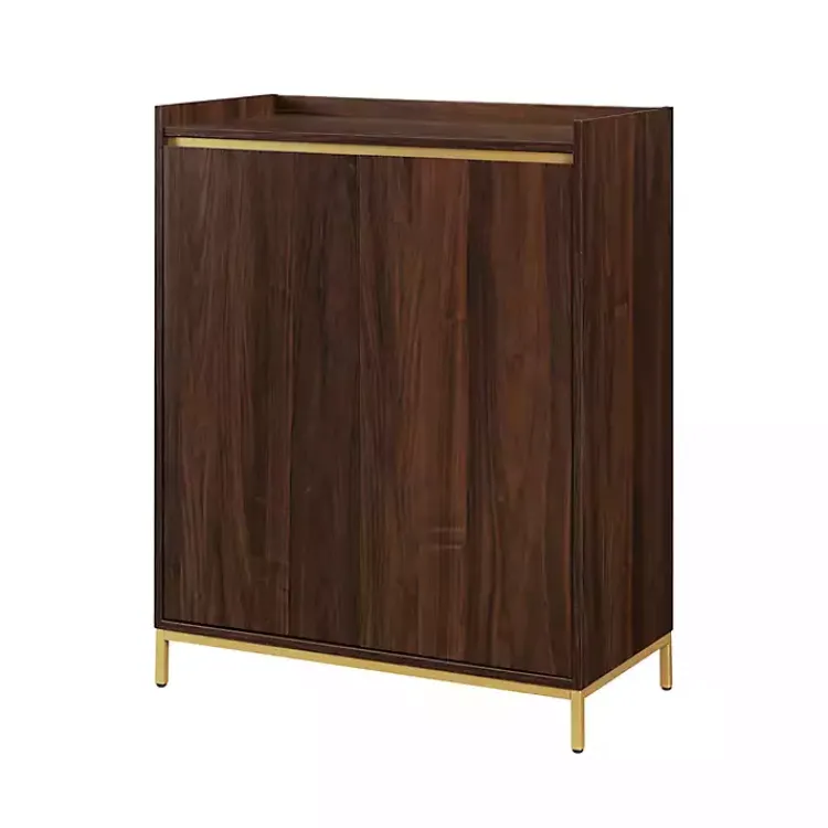 Kirklands Home Cabinets & Sideboards|Dark Walnut Capri 6-Bottle Cubby Cabinet Brown