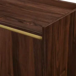 Kirklands Home Cabinets & Sideboards|Dark Walnut Capri 6-Bottle Cubby Cabinet Brown