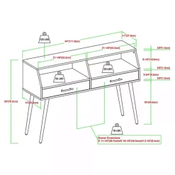 Kirklands Home Console Tables|Dark Walnut 2-Drawer Henry Console Table Brown