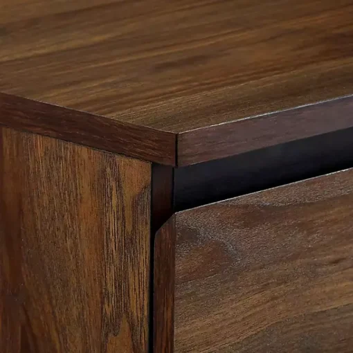 Kirklands Home Dressers & Chests|Dark Walnut Midcentury Four-Drawer Chest Brown
