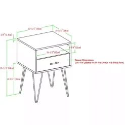 Kirklands Home Accent & End Tables|Dark Walnut Modern Farmhouse Side Table Brown