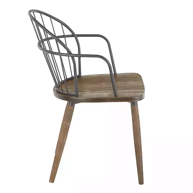 Kirklands Home Dining Chairs|Dark Walnut Wood Spindle Dining Chairs, Set of 2