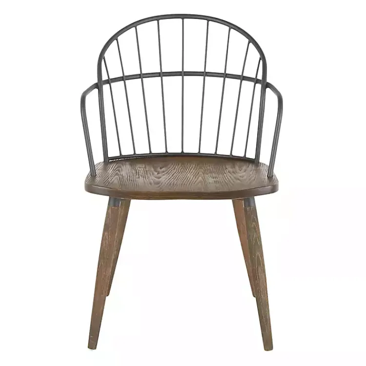 Kirklands Home Dining Chairs|Dark Walnut Wood Spindle Dining Chairs, Set of 2