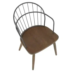 Kirklands Home Dining Chairs|Dark Walnut Wood Spindle Dining Chairs, Set of 2