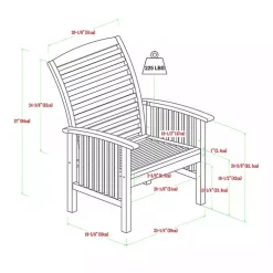 Kirklands Home Outdoor Dining|Dark Wood Slat Back 4-pc. Outdoor Dining Set Brown