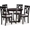 Kirklands Home Dining Tables|Dark Wooden Interlocked Base 5-pc. Dining Set